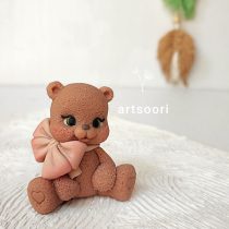 تدی پاپیون دار سه بعدی 7 سانتی