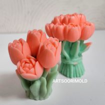 قالب سیلیکونی دسته گل لاله